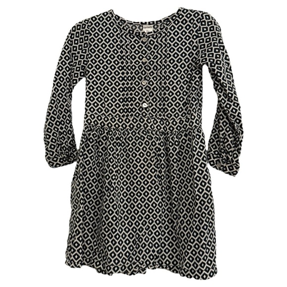 Carter's Other - Carter’s Toddler Girl Black White Diamond Print Dress 5T Long Sleeve